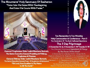 The Mountains Holy Sanctuary Of Exaltation Enter Into