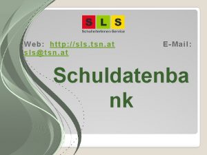 Web http sls tsn at slstsn at EMail