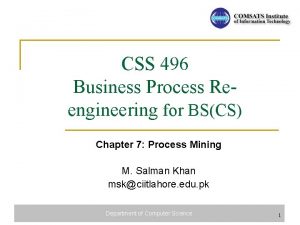 CSS 496 Business Process Reengineering for BSCS Chapter