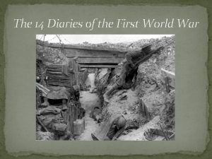 Arte 14 - diaries of world war i