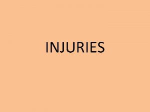 INJURIES VOCABULARY injury painful wound bandage tape plaster