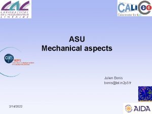 ASU Mechanical aspects Julien Bonis bonislal in 2