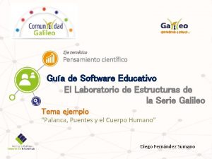 Eje temtico Pensamiento cientfico Gua de Software Educativo