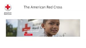 The American Red Cross Mission The American Red