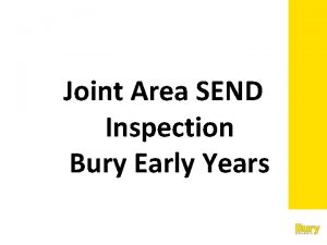 Joint Area SEND Inspection Bury Early Years Background