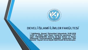 CCCCAAAA Fakltemiz Kayseri niversitesi bnyesinde 18 05 2018