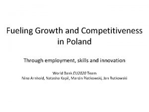 Fueling Growth and Competitiveness in Poland Through employment