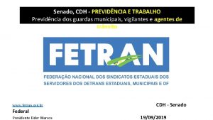 Senado CDH PREVIDNCIA E TRABALHO Previdncia dos guardas