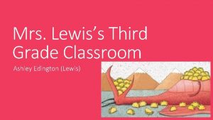 Mrs Lewiss Third Grade Classroom Ashley Edington Lewis