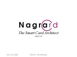 The Smart Card Architect nagra com Nov 21