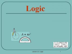 Logic Lesson 2 2 Logic 1 Venn diagrams