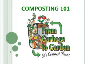 COMPOSTING 101 WHAT DO PLANTS NEED Fertilizer Compost