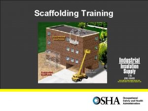 Scaffolding Training 1926 450 Scope Application Covers all