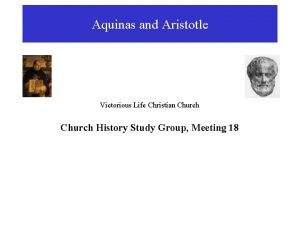 Aquinas and Aristotle Victorious Life Christian Church History