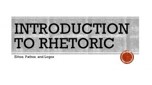 INTRODUCTION TO RHETORIC Ethos Pathos and Logos Rhetoric