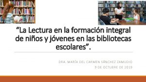 La Lectura en la formacin integral de nios