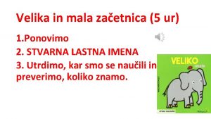 Velika in mala zaetnica 5 ur 1 Ponovimo