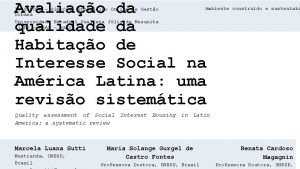 Avaliao da qualidade da Habitao de Interesse Social