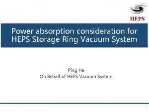 HEPS Power absorption consideration for HEPS Storage Ring