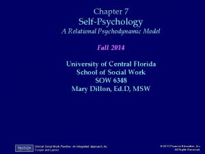 Chapter 7 SelfPsychology A Relational Psychodynamic Model Fall