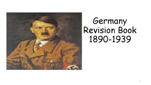 Germany Revision Book 1890 1939 1 Germany before
