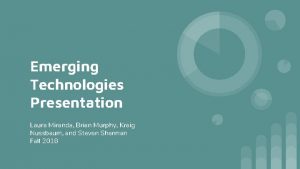 Emerging Technologies Presentation Laura Miranda Brian Murphy Kraig