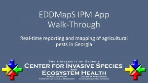 EDDMap S IPM App WalkThrough Realtime reporting and