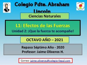 Colegio Pdte Abraham Lincoln Ciencias Naturales L 1