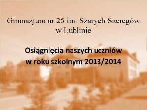 Gimnazjum nr 25 im Szarych Szeregw w Lublinie