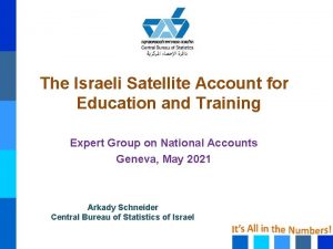 The Israeli Satellite Account for Education and Training