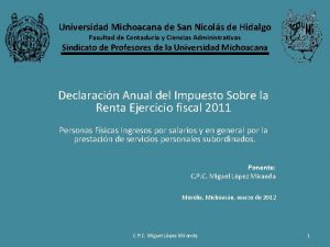 Universidad Michoacana de San Nicols de Hidalgo Facultad