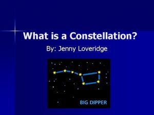What is a Constellation By Jenny Loveridge A