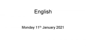 English Monday 11 th January 2021 Twinkl Dogs