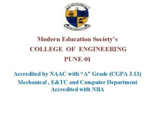 Modern Education Societys COLLEGE OF ENGINEERING PUNE01 Accredited