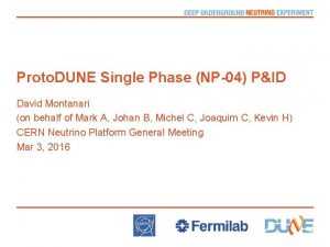 Proto DUNE Single Phase NP04 PID David Montanari
