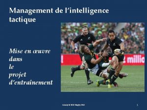 Management de lintelligence tactique Mise en uvre dans