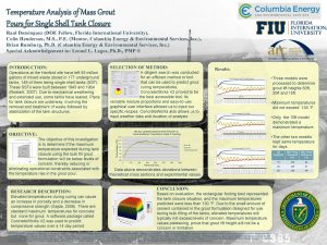 Temperature Analysis of Mass Grout Pours for Single