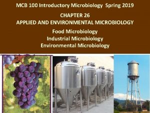 MCB 100 Introductory Microbiology Spring 2019 CHAPTER 26