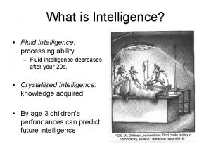 What is Intelligence Fluid Intelligence processing ability Fluid