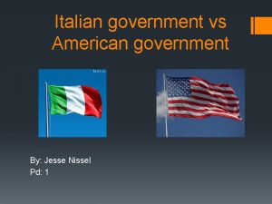 Italian government vs American government By Jesse Nissel