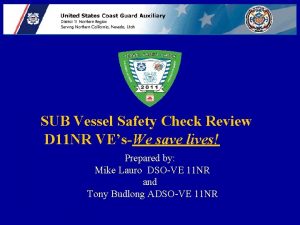 SUB Vessel Safety Check Review D 11 NR