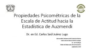 Propiedades Psicomtricas de la Escala de Actitud hacia