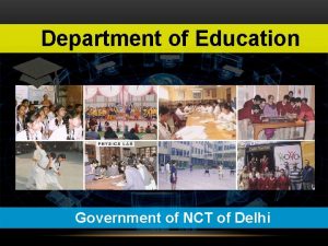Department of Education Government of NCT of Delhi