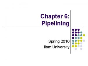 Chapter 6 Pipelining Spring 2010 Ilam University Forecast