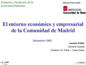 Situacin y Prediccin de la Economa Madrilea Informe