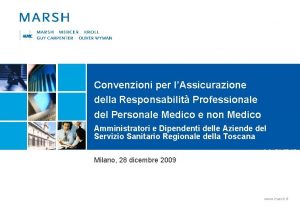 Convenzioni per lAssicurazione della Responsabilit Professionale del Personale