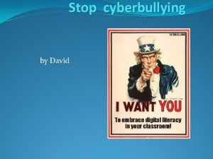 Stop cyberbullying by David Anonymity Anonymity is when