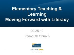 Elementary Teaching Learning Moving Forward with Literacy 09