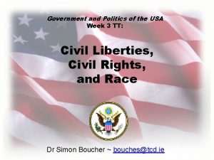 Government and Politics of the USA Week 3