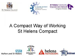 A Compact Way of Working St Helens Compact